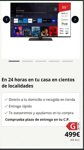 TV JVC 55 QLED Smart TV Nueva