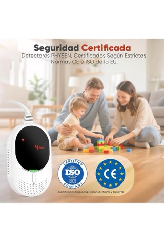PHYSEN WiFi Detector de Gas y Monóxido de Carbono,