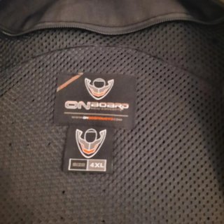 Chaqueta Moto Hombre Negra y Gris Onboard talla 3X