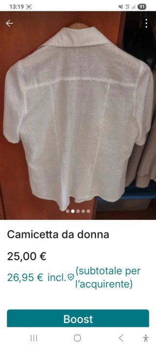 Camicetta Lino Donna Bianca