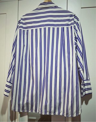 Camisa Rayas Azul y Blanca Violeta Talla L