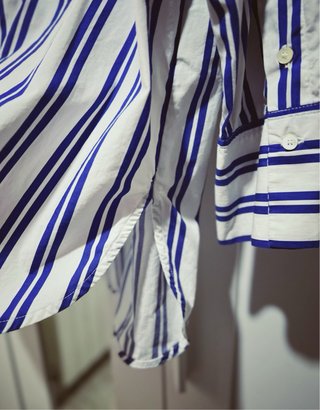 Camisa Rayas Azul y Blanca Violeta Talla L