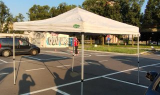 Gazebo 3x3 bianco