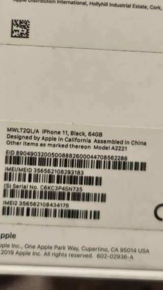 Caja Original iPhone 11 64GB