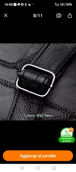 Borsa donna in pelle nera con tracolla