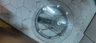 Báscula de cristal redonda