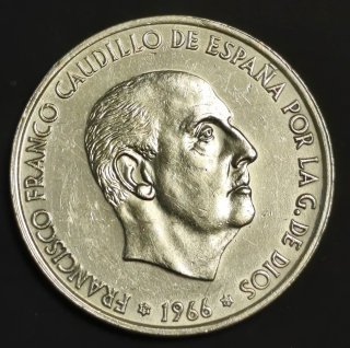 Moneda 100 Ptas 1966*66,*67,*68.