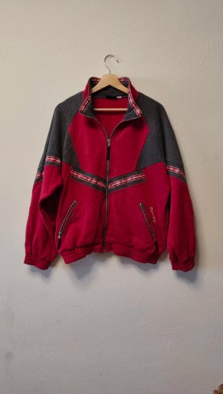 Chaqueta Vintage Roja y Gris
