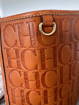 Bolso Carolina Herrera CH Piel Marrón - shopping L