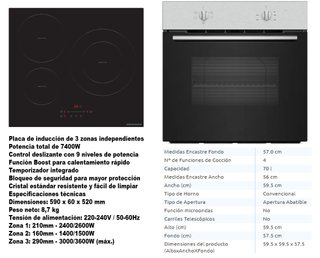 Conjunto Horno y Placa Inducción