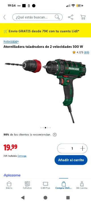 Taladro Atornillador Parkside Lidl