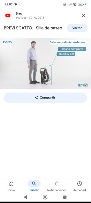 Silla de paseo ligera azul