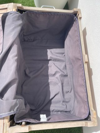 Banco de madera para exterior con ruedas