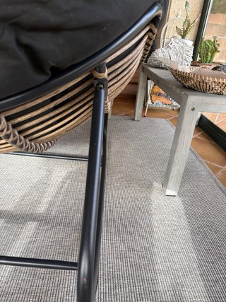 Sillón Mecedora Exterior ratán sintético y Metal
