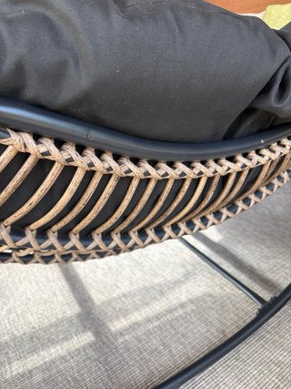 Sillón Mecedora Exterior ratán sintético y Metal