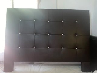 Cabezal de cama polipiel negro