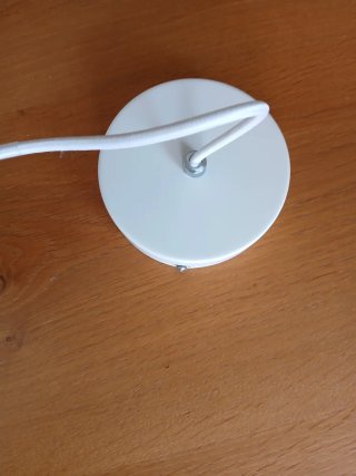 Lámpara colgante madera y blanco