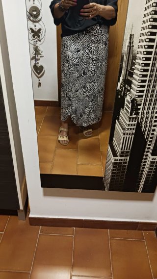 Falda larga estampada