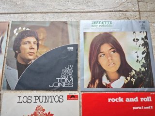 Lote 10 vinilos pequeños pop/rock