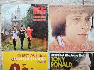 Lote 10 vinilos pequeños pop/rock