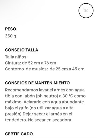 Arnés de escalada infantil Simond