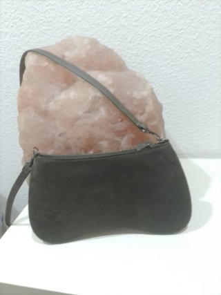 Bolso Ante Verde con Lentejuelas