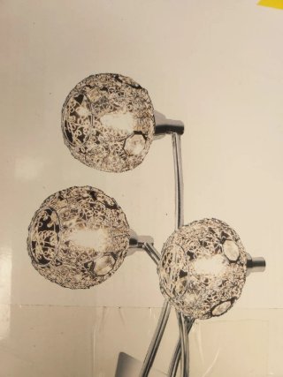 Lámpara de techo TRIO cristal y metal