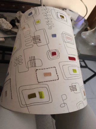 Lámpara de techo tela diseño moderno