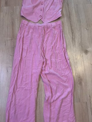 Conjunto Chaleco y Pantalón Rosa Talla L