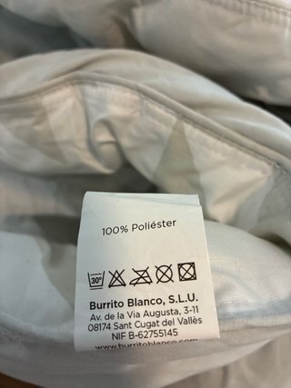Edredón burrito blanco y beige