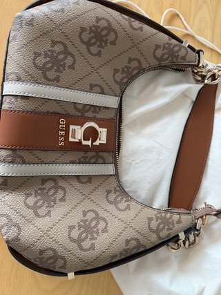 Bolso Hobo Guess Erenia Beige
