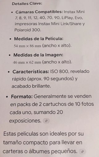 Lote 4 Packs Fujifilm Instax Mini 20