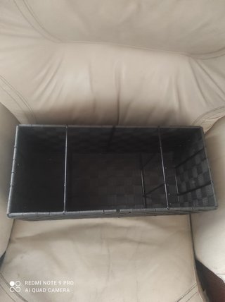 Cesta Organizadora Negra Tejida