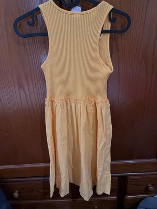 Vestido Zara amarillo con volantes