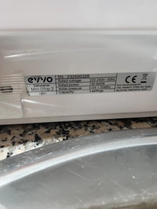Mini lavavajillas EVVO Dtrip2
