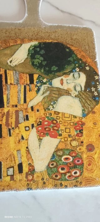 Tabla decorada El Beso Klimt