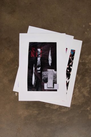 Conjunto 3 Láminas Arte Collage