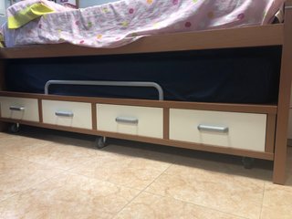 Cama nido madera 190x90x76. Chapado de madera.