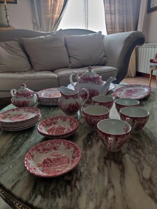 Juego de té Johnson Bros porcelana