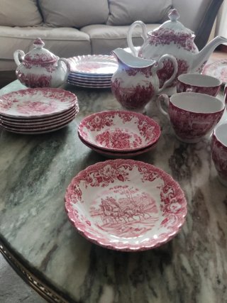 Juego de té Johnson Bros porcelana