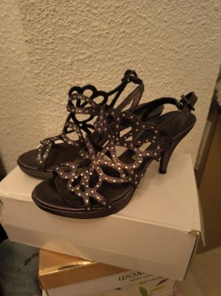 Zapatos de vestir mujer dorados/plateados