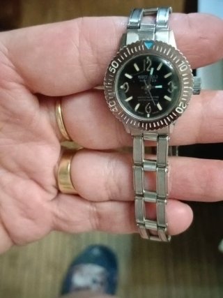 Reloj Vintage Negro y Plateado