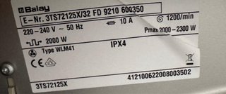 LAVADORA BALAY DE 7 KILOS EN INOX