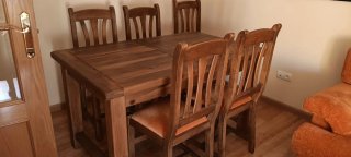 Conjunto salón rústico madera