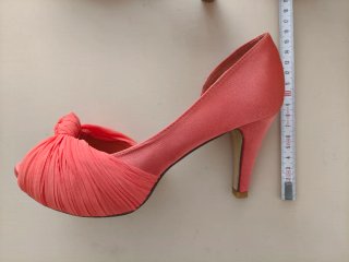 Zapatos Pilar Burgos Coral Talla 38 Tacón 8cm
