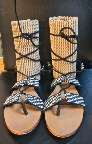 Sandalias romanas/ gladiadora planas Zara T 38