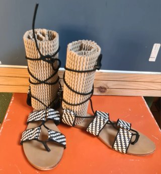 Sandalias romanas/ gladiadora planas Zara T 38