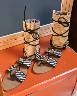 Sandalias romanas/ gladiadora planas Zara T 38