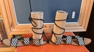 Sandalias romanas/ gladiadora planas Zara T 38