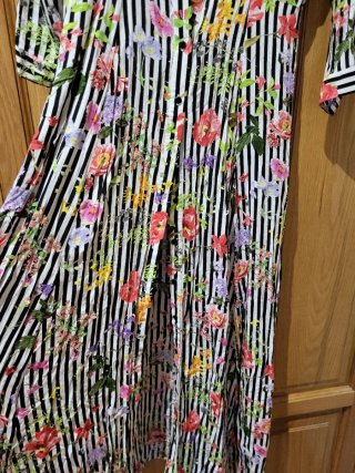 Vestido largo estampado floral Zara